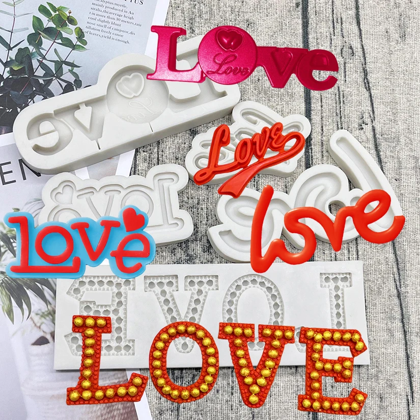

LOVE Silicone Mold Sugarcraft Chocolate Cupcake Baking Mold Fondant Cake Decorating Tools