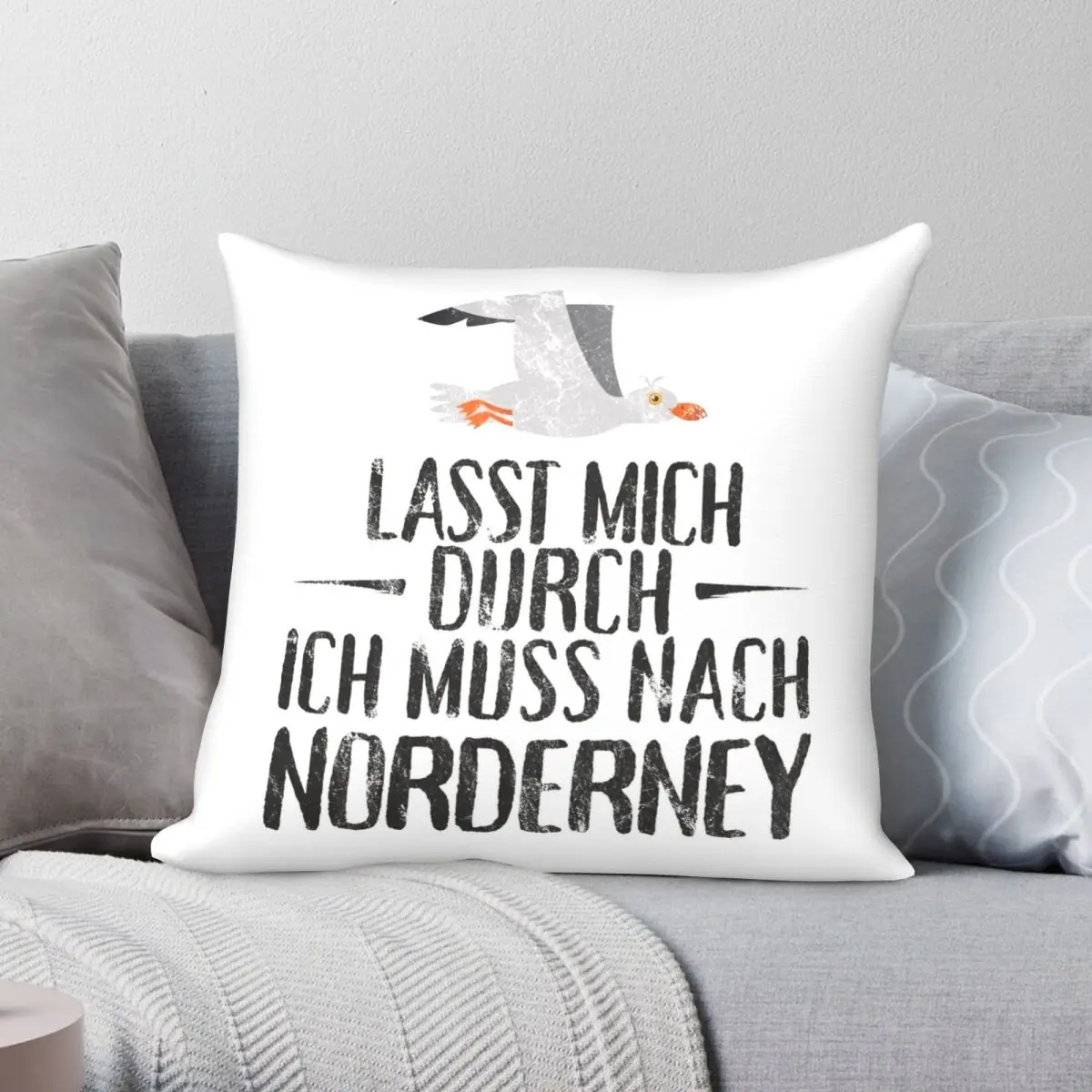 

Lasst Mich Durch Ich Square Pillowcase Polyester Linen Velvet Pattern Zip Decor Home Cushion Cover Wholesale 45x45