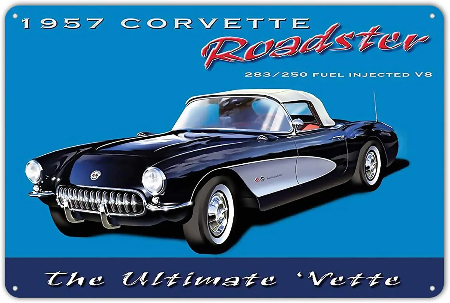 

Sarcarse винтажные знаки, металлические уникальные плакаты, плакаты для бара, для помещений, 1957 Corvette Roadster, жестяной знак, Настенный декор