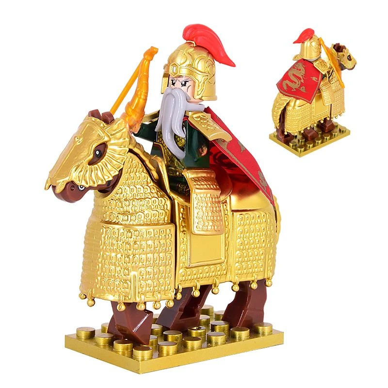 MOCThe Three Kingdoms Солдат Герой СолдатWar-Horse Knights Оружие Кирпич Мини-фигурка