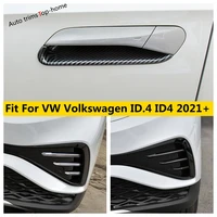 front bumper fog light lamp eyelid eyebrow strip handle bowl frame cover trim accessories for vw volkswagen id 4 id4 2021 2022