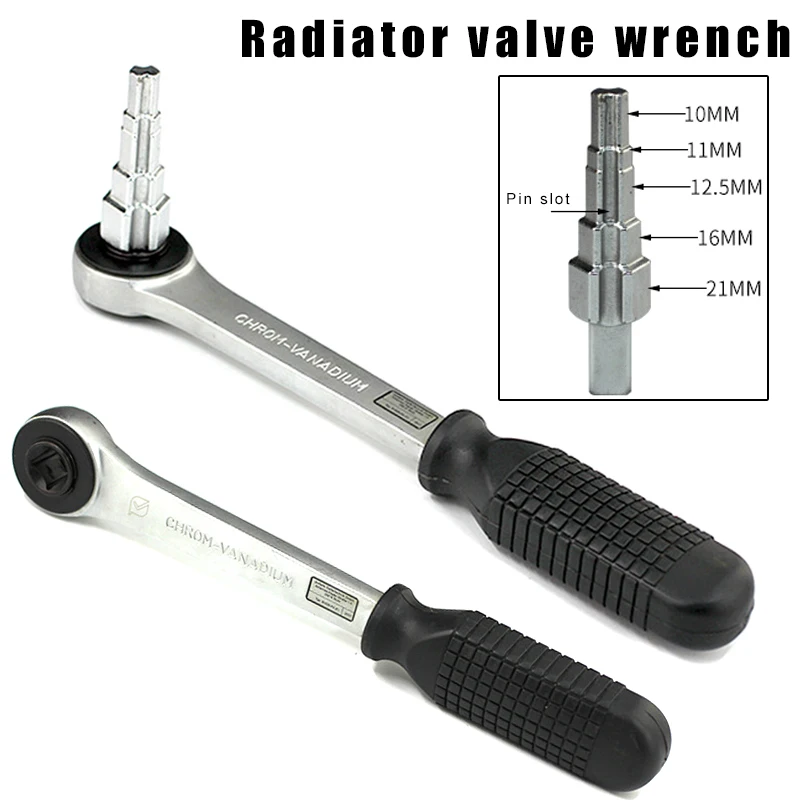 

Ratchet Wrench Radiator Spanner Hand Tool Radiator Stepped Wrench Carbon Steel Tools