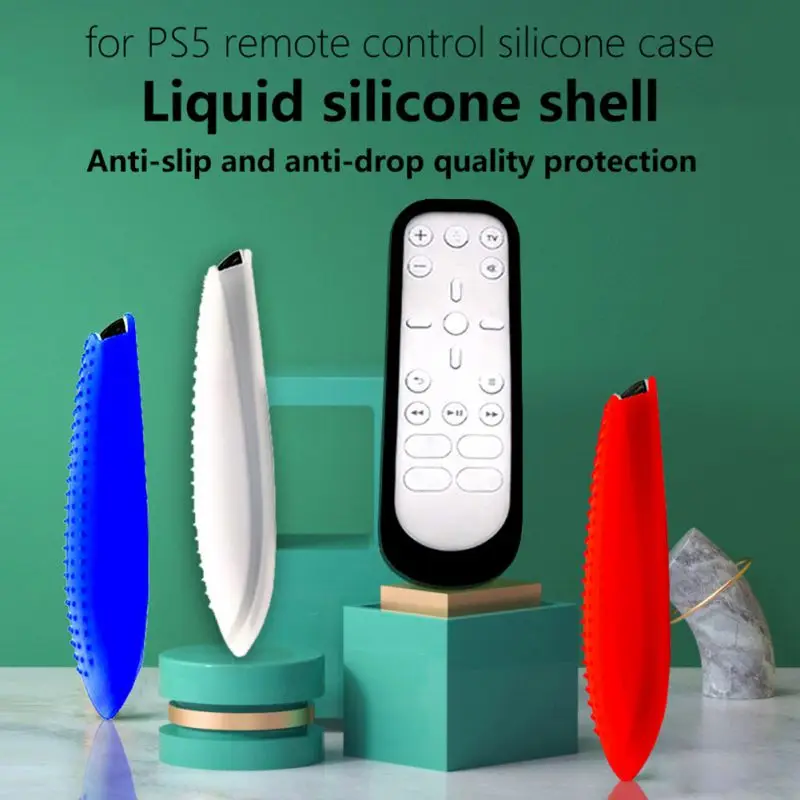 

Silicone Non-Slip Case Sleeve for PS5 Game Console Remote Control Cover Shockproof Protective Shell Media Remote Cover
