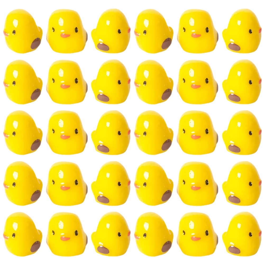 

30 Pcs Decor Miniature Ornament Chick Figurine Hen Decoration Micro Landscape Ornaments