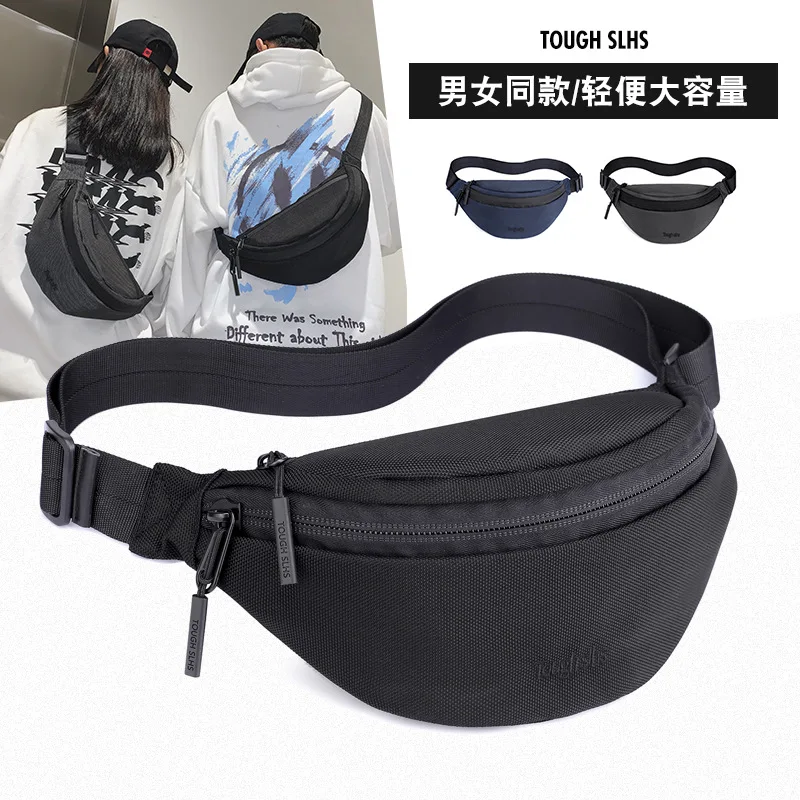 New Men's and Women's Chest Bag Outdoor Single Shoulder Crossbody Bag Nylon Fabric Sports Waist Bag Anti theft Mobile Phone Bag