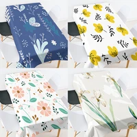 flower print tablecloth waterproof and oilproof coffee table for living room wedding table cloth tablecloth rectangular home