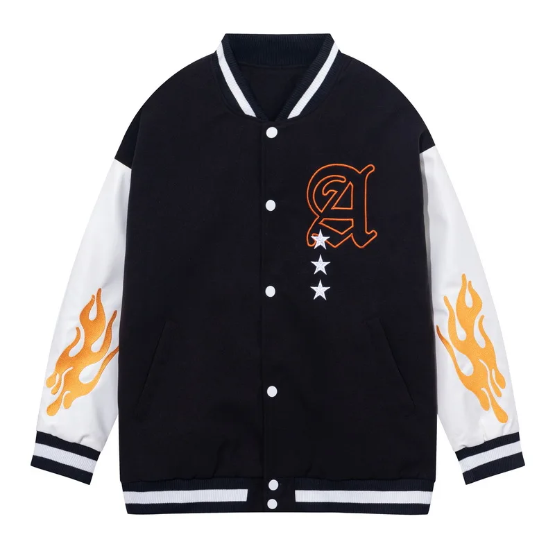 Бейсбольная куртка в стиле хип-хоп уличная одежда винтажная куртка-бомбер из