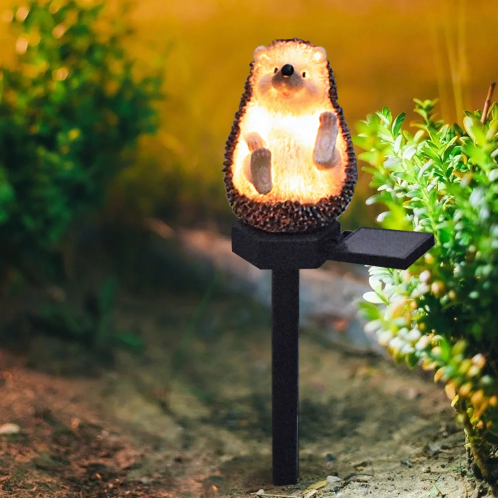 

Solar Light Hedgehog Shape Outdoor Garden Courtyard Lawn Pathway Night Lamp Waterproof Spotlight LED Stakes Lighting Decoration