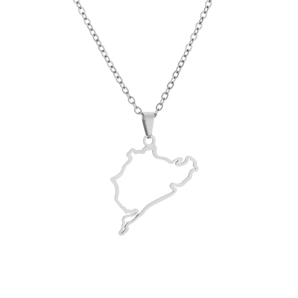 Ожерелье с подвеской гоночная дорога из нержавеющей стали