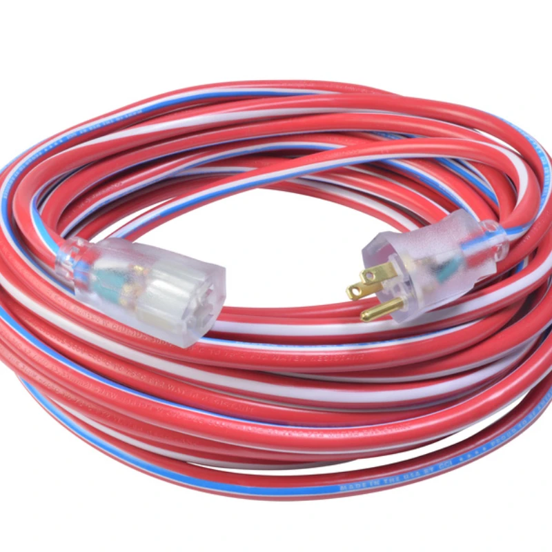 

Patriotic Indoor and Outdoor 25 ft. L Blue/Red/White Extension Cord 12/3 SJTW