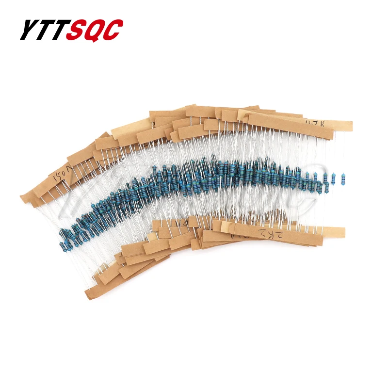 600 шт./комплект Металлические пленочные резисторы 1/4 Вт 1 к 10 300 1% Ом м