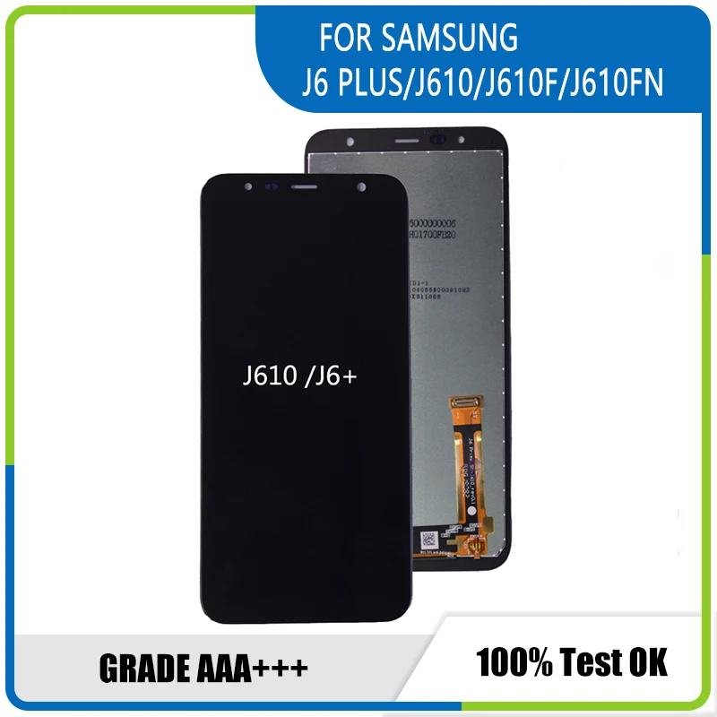 

Оригинальный сенсорный ЖК-дисплей для Samsung Galaxy J6 PLUS J610 SM-J610F J610FN, ЖК-экран для Samsung J6 plus