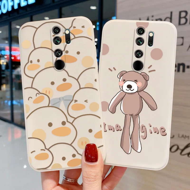 

Poco F3 Case For Xiaomi Redmi Note 8 Pro 9 10 11 9s 10s 9T 9C NFC 9A Poco X3 X3 Pro M4 M3 Cases Fundas Back Silicone Bear Covers