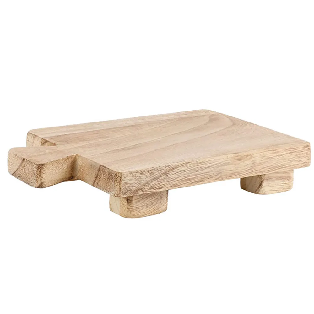 

Wooden Base Riser Tray Bathroom Home Kitchen Sink Rack For Bottle Plants Make Up Tissue Candles Jewelry Soap Decoration