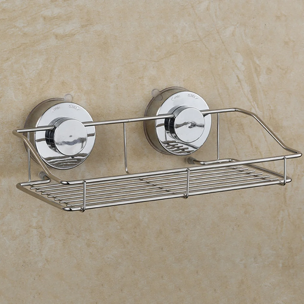 

Vacuum Suction Bath Organizer Shelf Basket for Kitchen Room Bathroom