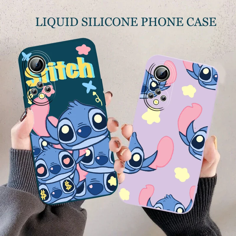 

Funda de teléfono Disney Stitch Phone Case For Huawei Honor 60 SE 50 30S 20 20E 10X 10i 9X 9C 9S 8A Liquid Rope Funda Cover Soft
