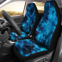 blue grunge tie dye black car seat covers pair 2 front car seat covers seat cover for car car seat protector car accessory