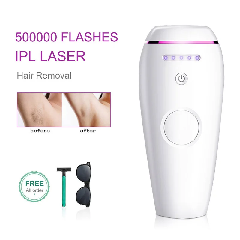 

500000 Flashes Laser Depilator IPL Epilator Permanent Hair Removal Touch Body Leg Bikini Trimmer Photoepilator For Women