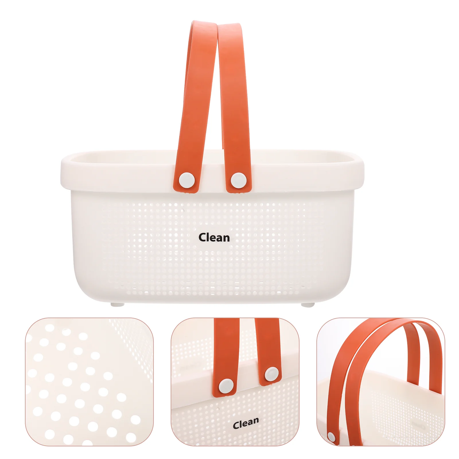 

Basketshower Tote Bathroom Storage Organizer Cleaning Toiletry Handle Utilityplastic Cleanning Basketsfor Household Necessities