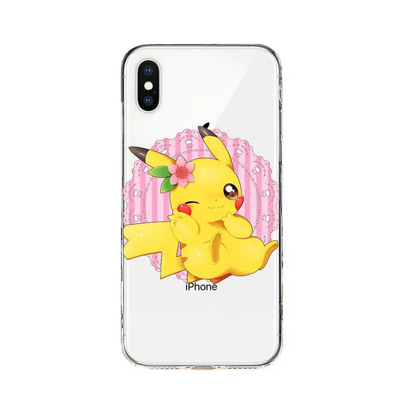 Японские Покемоны Детский прозрачный силиконовый чехол для Apple IPhone 13 12 Mini 11 Pro XS MAX