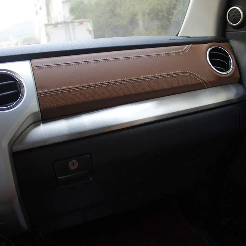 

for Toyota - 2014-2021 Car Interior Dashboard Central Console Cover Trim Strip Decor Stainless Steel 3PCS