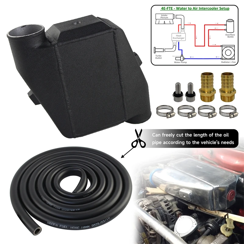 Алюминиевый интеркулер для жидкости и воздуха с переходником фитинга комплект