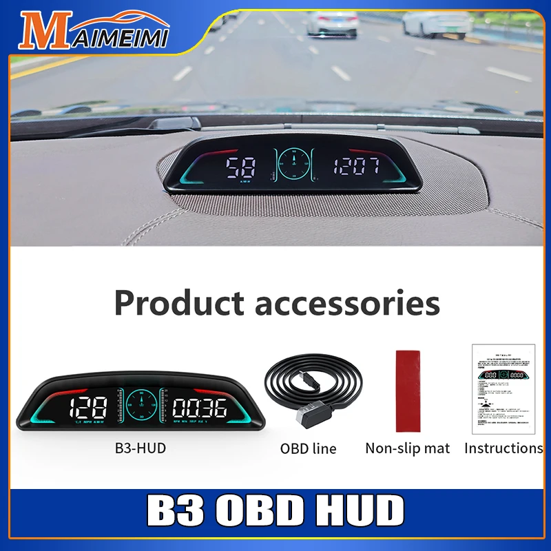 

G3 B3 GPS / OBD дисплей HUD, цифровой автомобильный проекционный дисплей, автомобильный проекционный дисплей, автомобильный интеллектуальный цифровой будильник, измеритель напоминания