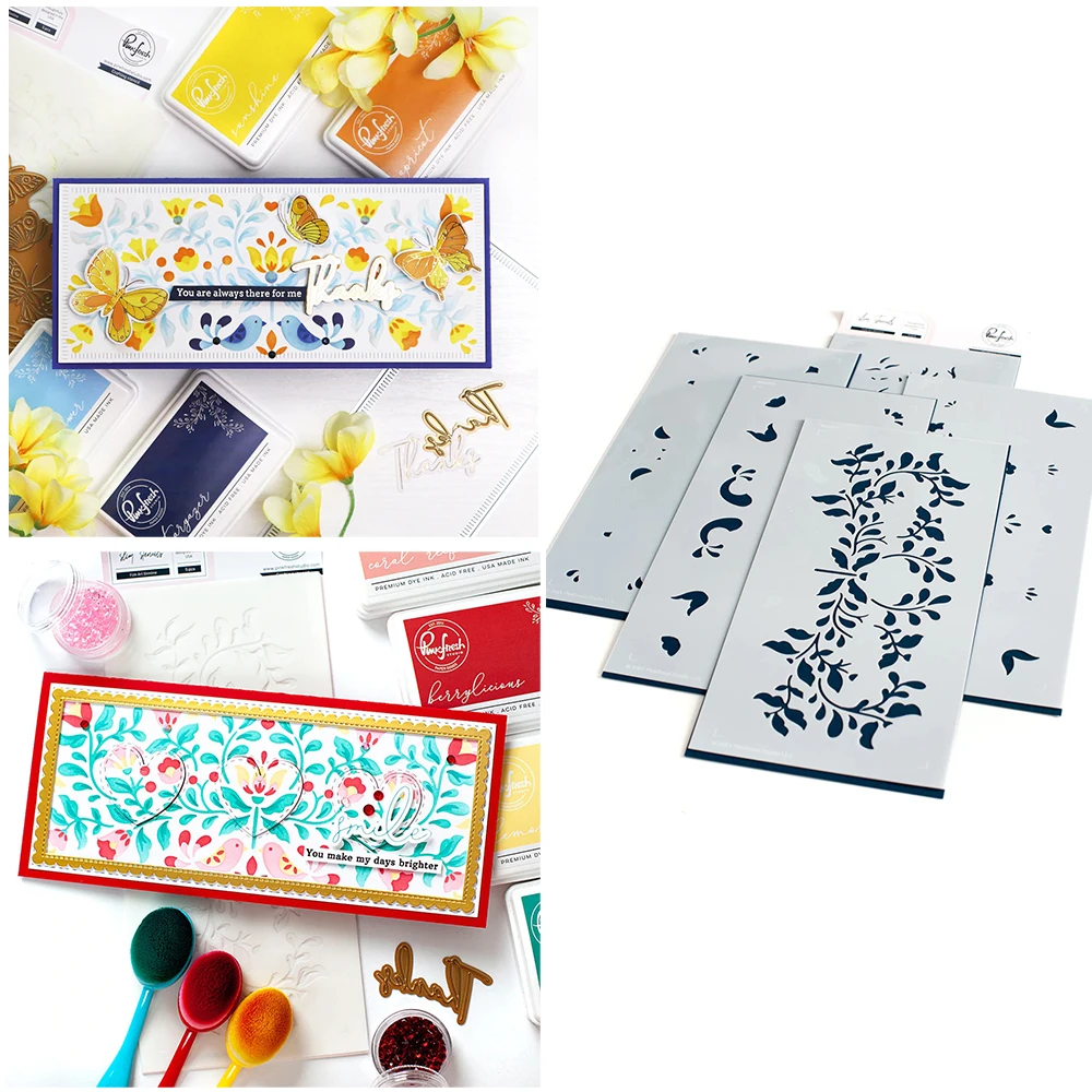 

New Flowers Leaves Plastic Stencil No Cutting Dies For Diy Scrapbook Paper Card Making Embossing Decoration Craft Stencil