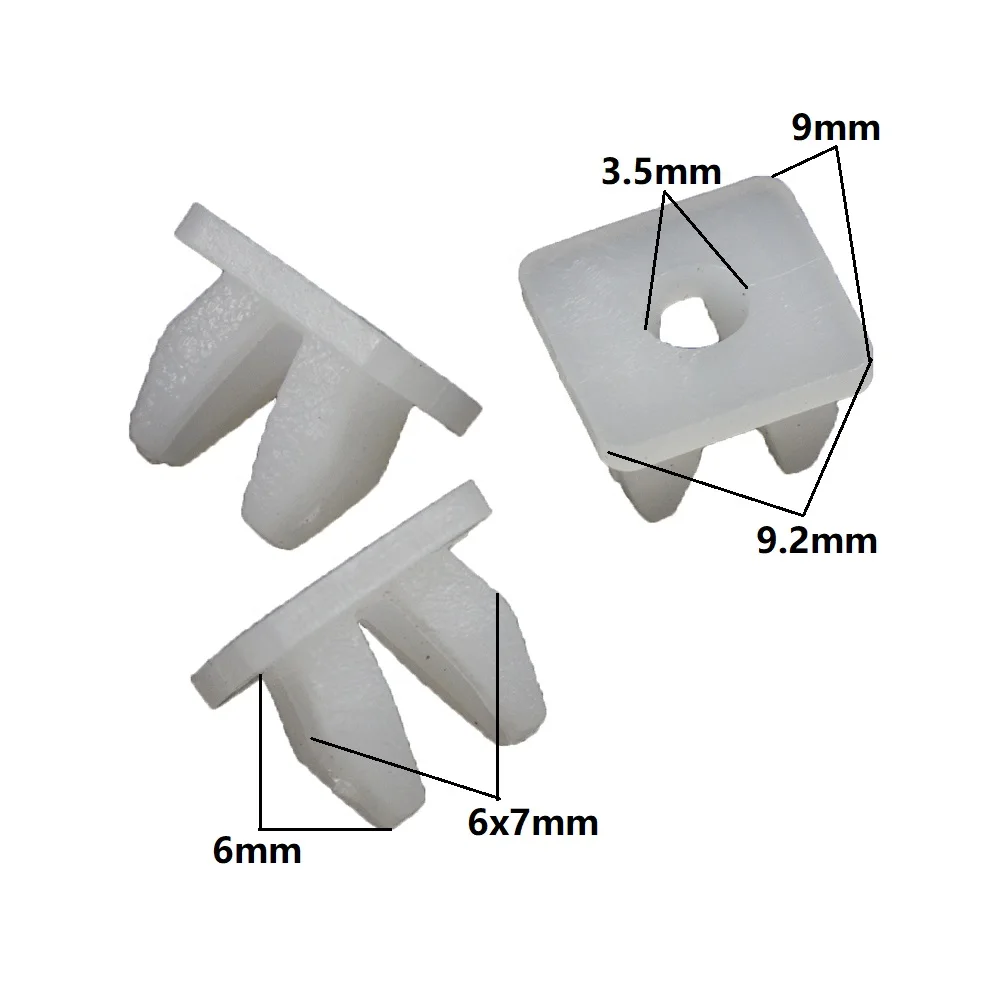 50 шт. автомобильный фиксированный винт с квадратной головкой, гайка, винт с фиксированной втулкой, зажим, пластиковая защелка