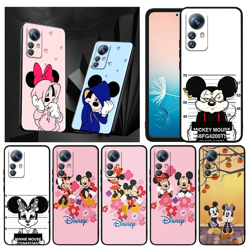 

Minnie Mickey mouse love Phone Case For Xiaomi Mi 13 12T 12S 12X 12 11 11T 11i 10T 10 Pro Lite Ultra 5G Black Funda TPU Cover