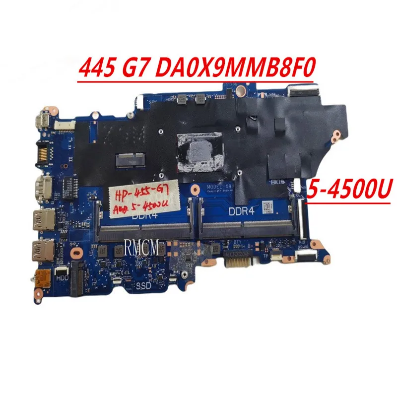 

DA0X9MMB8F0 Original for HP Probook 455 G7 Laptop motherboard 445 G7 AMD 5-4500U Tested 100% Good
