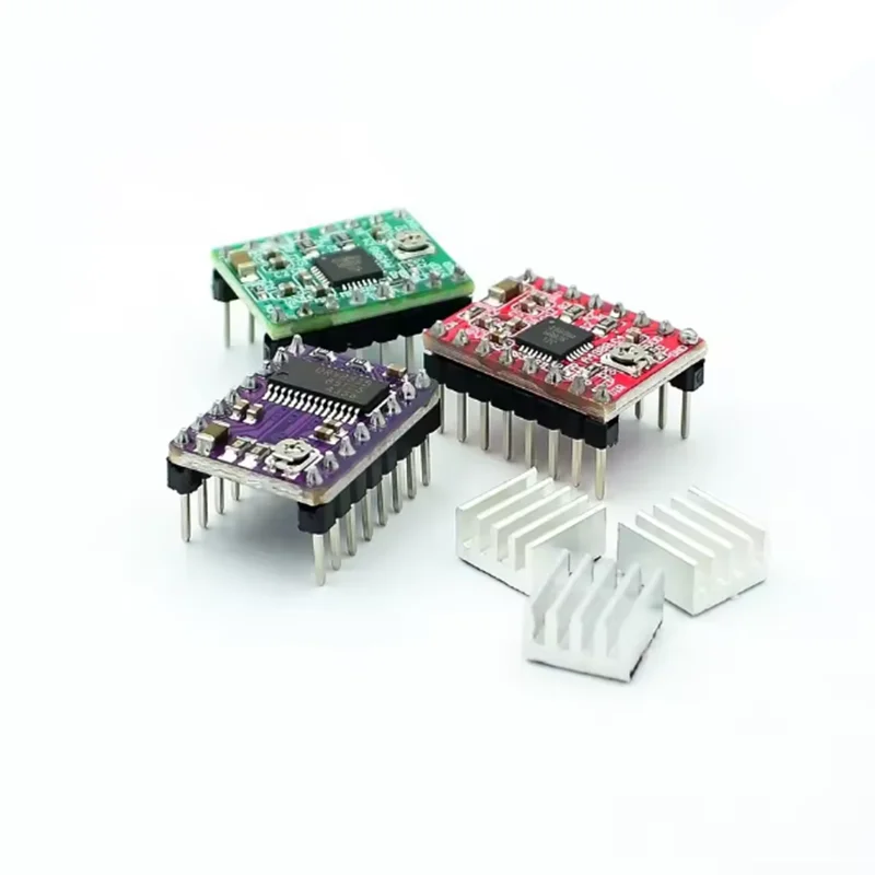 Фото Драйвер шагового двигателя StepStick A4988 DRV8825 с радиатором для 3D-принтеров Reprap RAMPS 1.4 №1