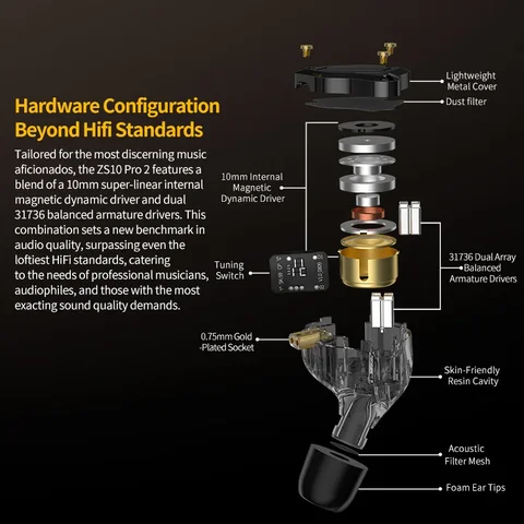 KZ ZS10 Pro 2 внутриканальные наушники