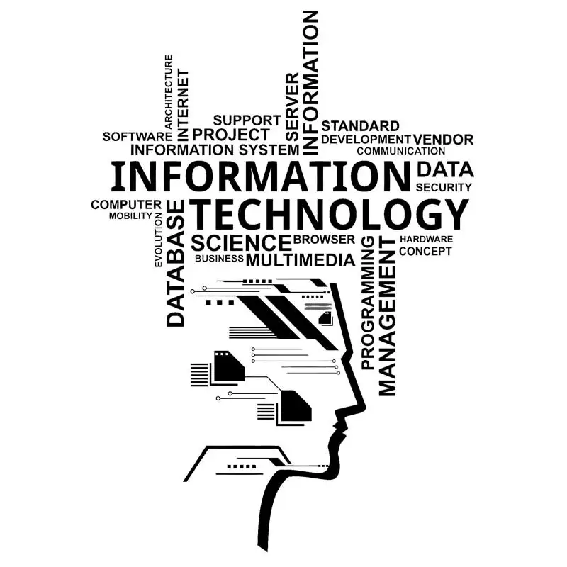 

Виниловая наклейка WILOWHKY "Информационные технологии"