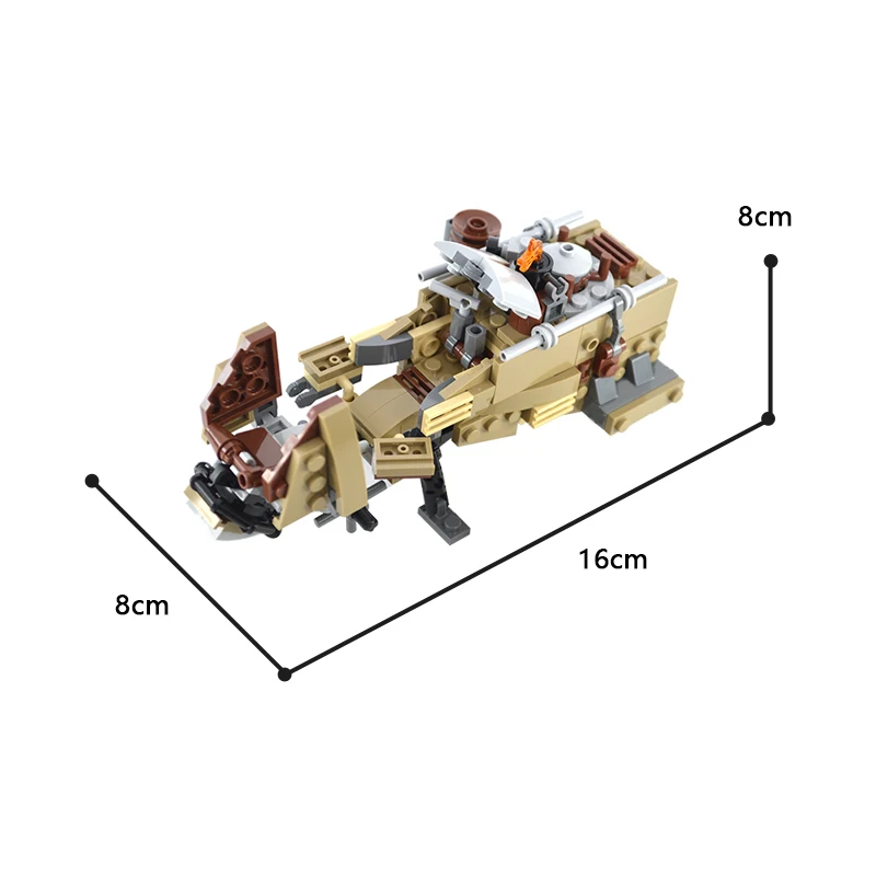 NEW MOC Space Wars Tatooine Tusken Land Speeder Motorcycle Building Blocks Raider Vehicle Bricks Xmas Gifts Toys for Kids images - 6