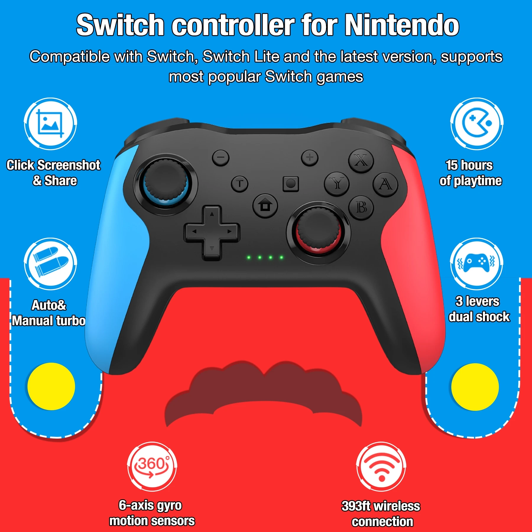 

Wireless Joystick Switch Pro Controller Accessories Switch Remote Battery Vibration for Nintendo Switch Controller Game Hot Sale