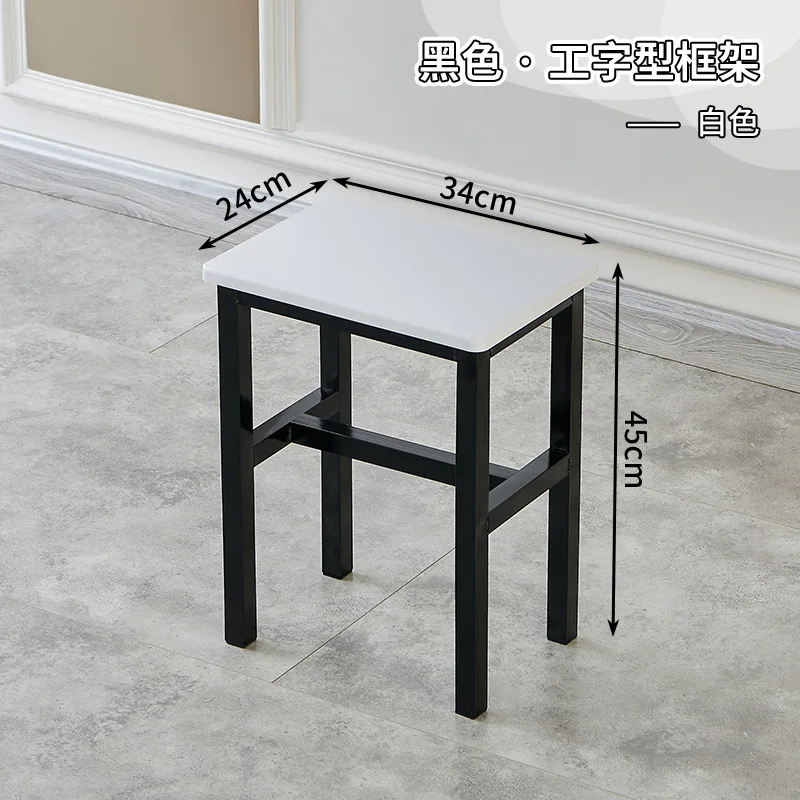 F187 Утолщенный простой квадратный табурет для обучения в общежитии обеденный