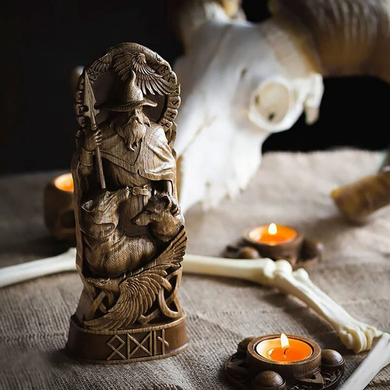 

A50I Norse Gods Statues,Scandinavian Pantheons Norse Gods Decorative Resin Statues Art Crafts Home Decorative Statues