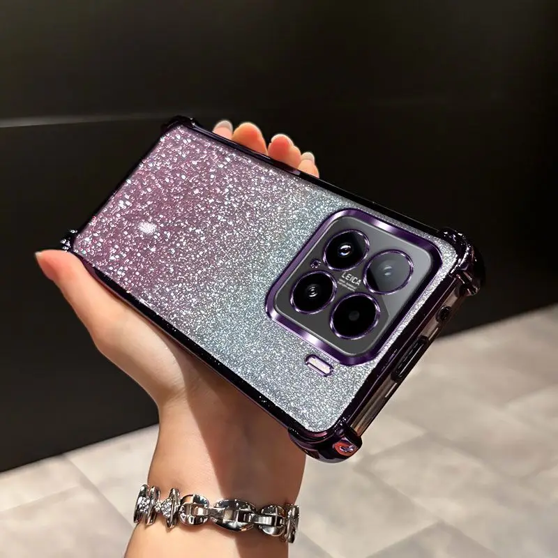 Фото Чехол для Xiaomi 17T Pro / Xiaomi 17T / Xiaomi 17T Pro, градиентный, блестящий, силиконовый, противоударный чехол-накладка №1
