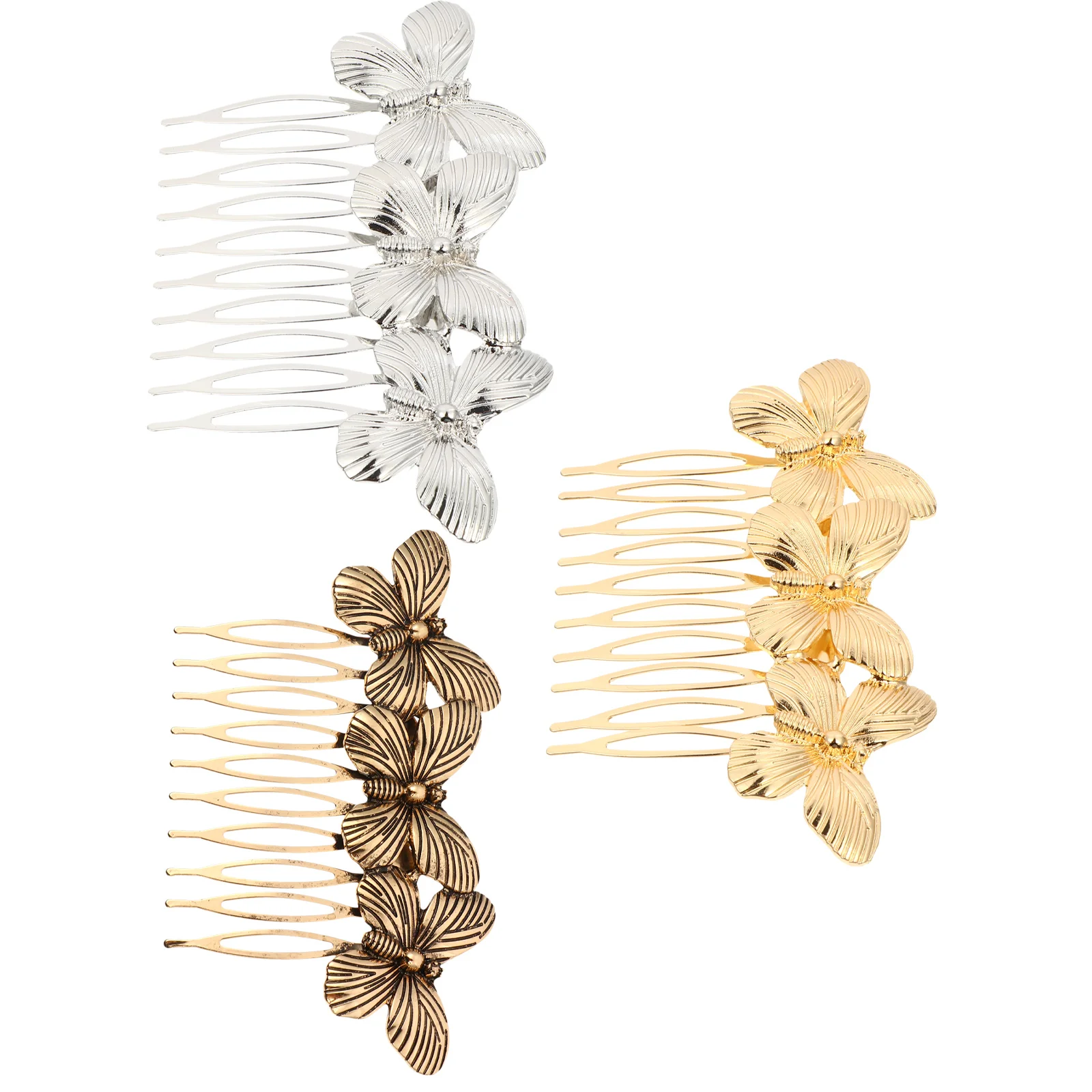 

Hairvintage Comb Butterflies Combs Headpiecewomen Metal Clips Side Set Pin Accessories Barrettes Bridal Alloy Wedding