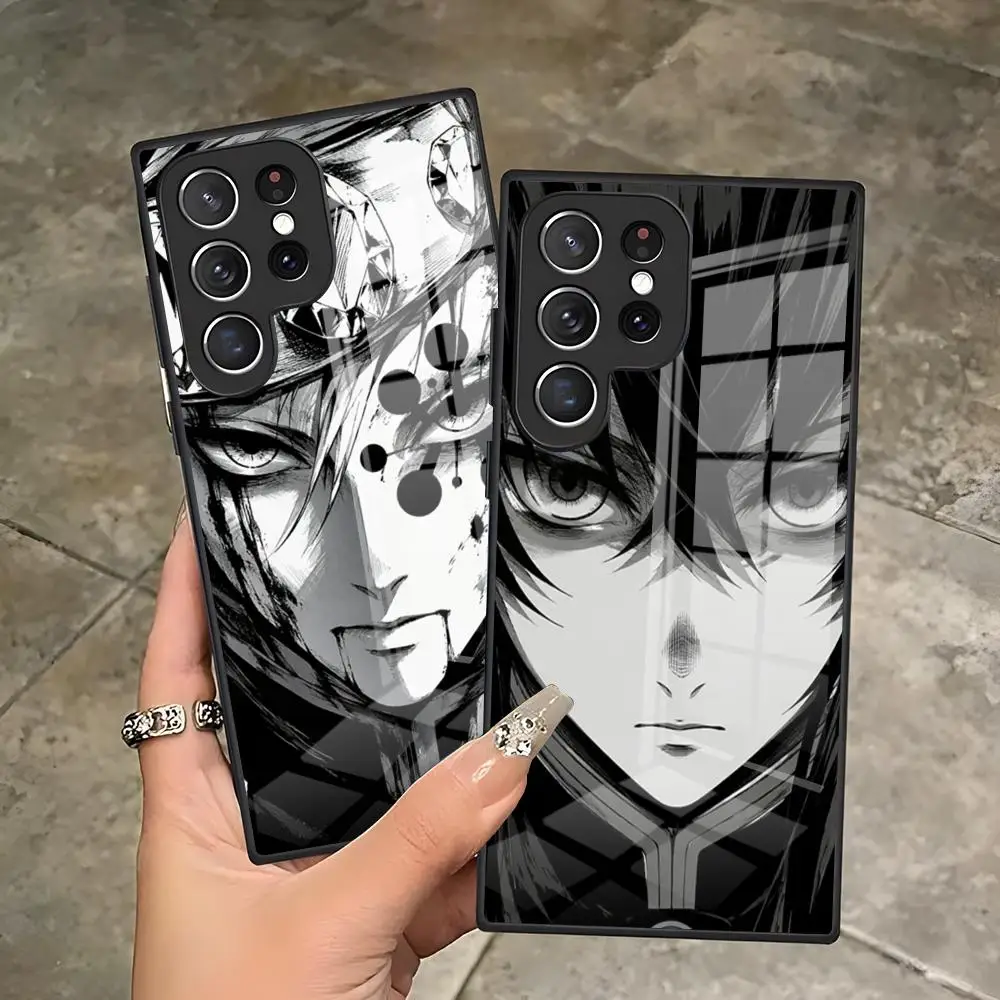 Фото Чехол для телефона P-Demon Cool S-Slayer-RE для Samsung S26 S25 Edge S24 S23 S22 Ultra Plus Fe A57 A37 A17 A27 5G, стеклянная крышка №1