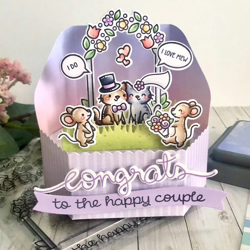 Мыши Critter Rabbit Unicorn контур металлические трафареты теплые пожелания слова диалог прозрачные штампы для Diy Скрапбукинг ремесло (art.: 3920ce415ac40) - 3920ce415ac40