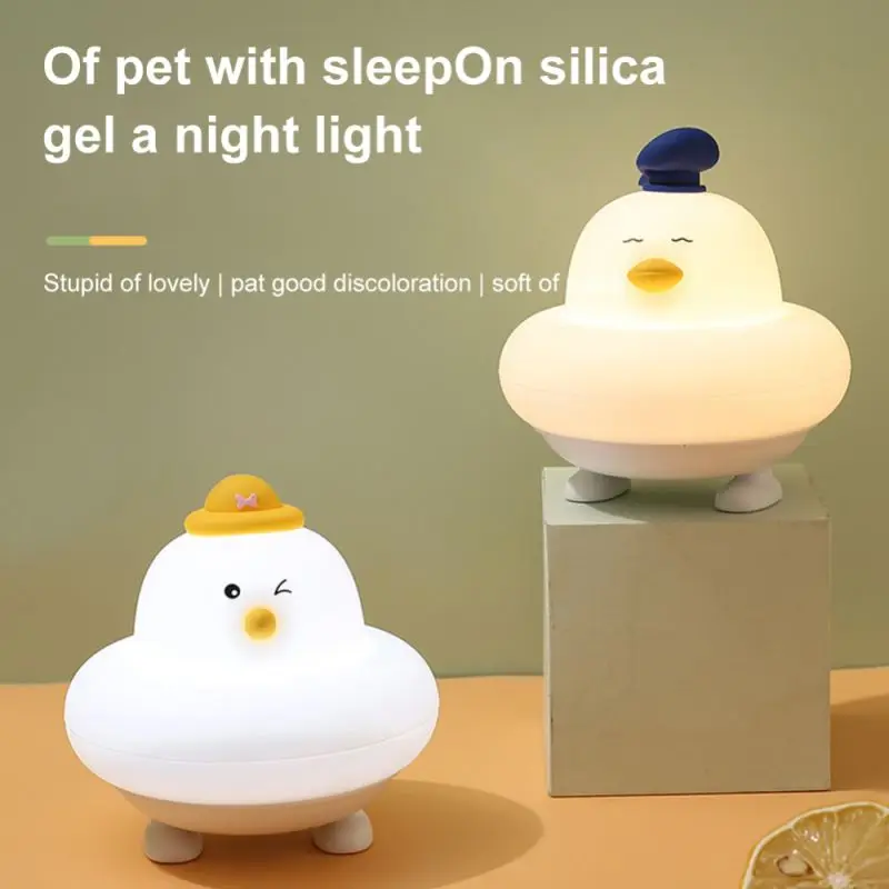 

LED Night Lamp Touch Sensor Duck Chick Silicone Animal Light Children Kids Holiday Gift Sleepping Bedroom Desktop Decor Lamp