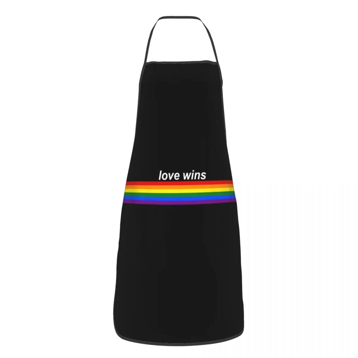

Нагрудник Love Wins в полоску, фартуки, кухонный шеф-повар GLBT ЛГБТ, гей, лесбийский флаг гордости, фартук для кухни, выпечки, живопись