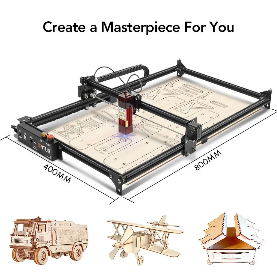 Лазерный гравер Ortur Laser Master 2 Pro S2 SF CNC 10000 мм/32-битная Лазерная материнская плата