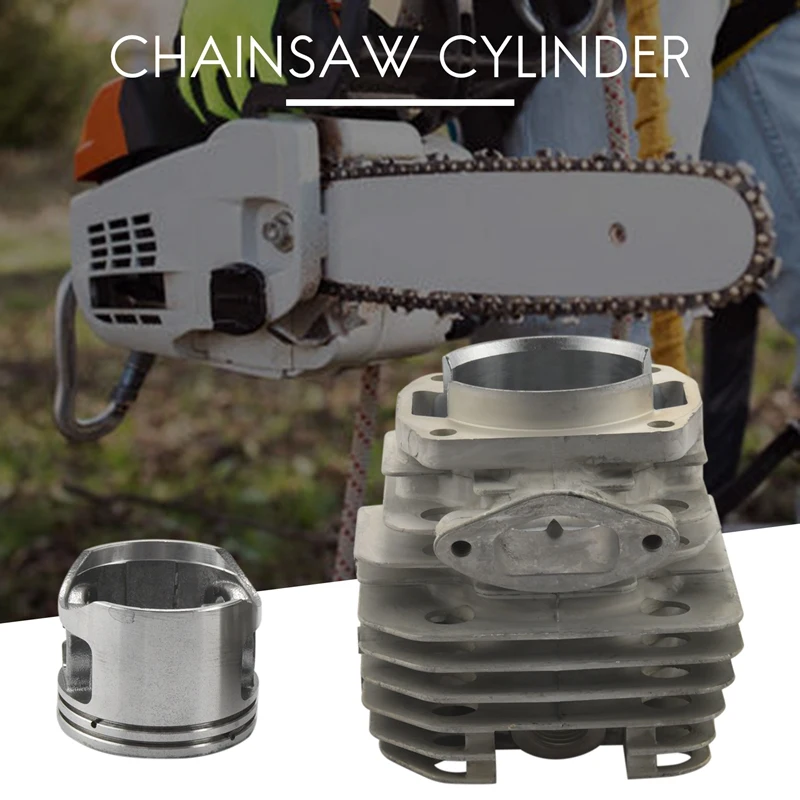 1 Set Diameter 45Mm Chainsaw Cylinder And Piston Fit 52 52Cc Spare Parts For Gasoline/Oil Spares