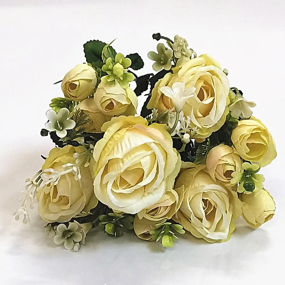 

Reusable Rose Flower Bouquet Not Wither Lightweight Realistic Single Stem Flowers Fake Rose Artificial Flower