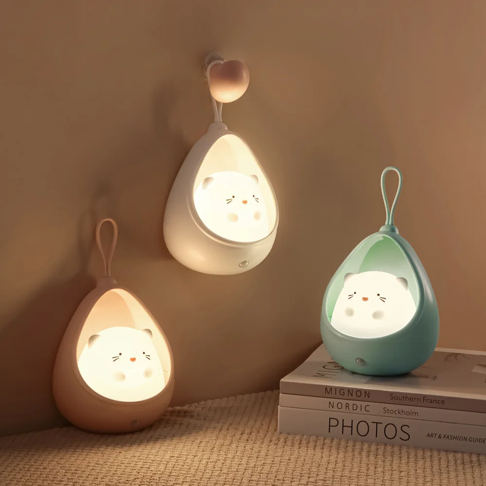 Human Body Induction Night Lamp Household Energy-saving Night Lamp Bedroom Charging LED Corridor Toilet Induction Lamp