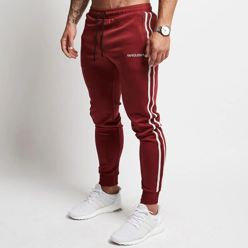 

Pantalones deportivos de algodón para hombre, Pantalón elástico para correr al aire libre, gimnasio, entrenamiento, informal