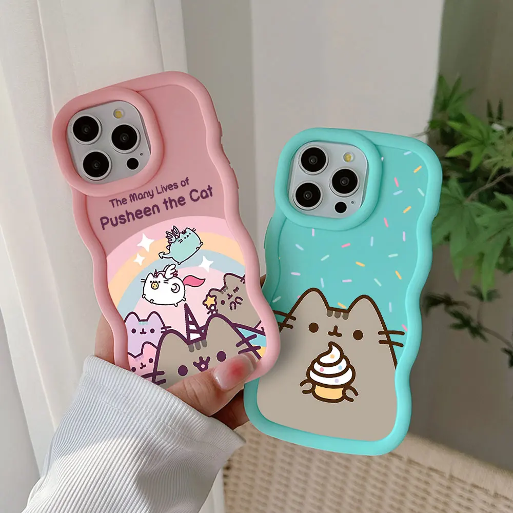 Чехол для телефона Cute Cartoon Cat Pusheens Xiaomi Redmi A1 A2 8 8A 9C 9T 10C 12C 13C Poco X3 X5 Pro Plus 4G 5G с мягкой
